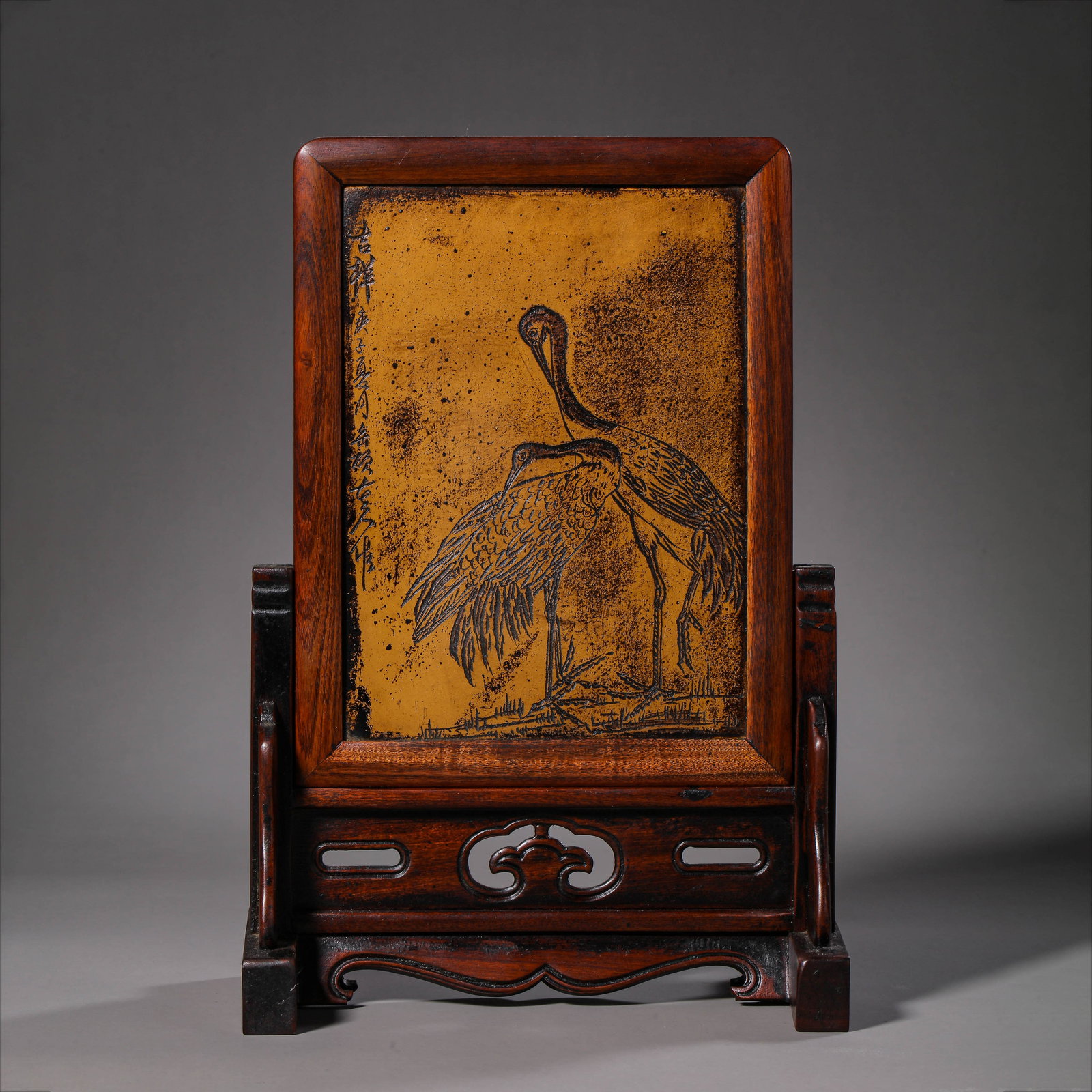 Chinese Qing Dynasty Huanghuali Wood Screen (1 of 5)