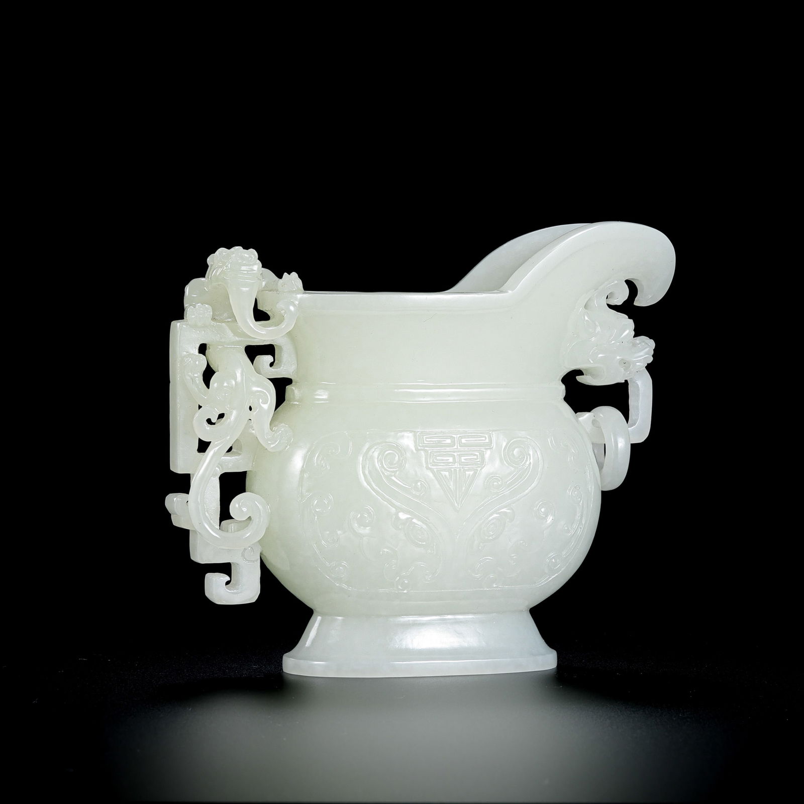Hotan white jade wine cup from Qing Dynasty, China (1 of 12)