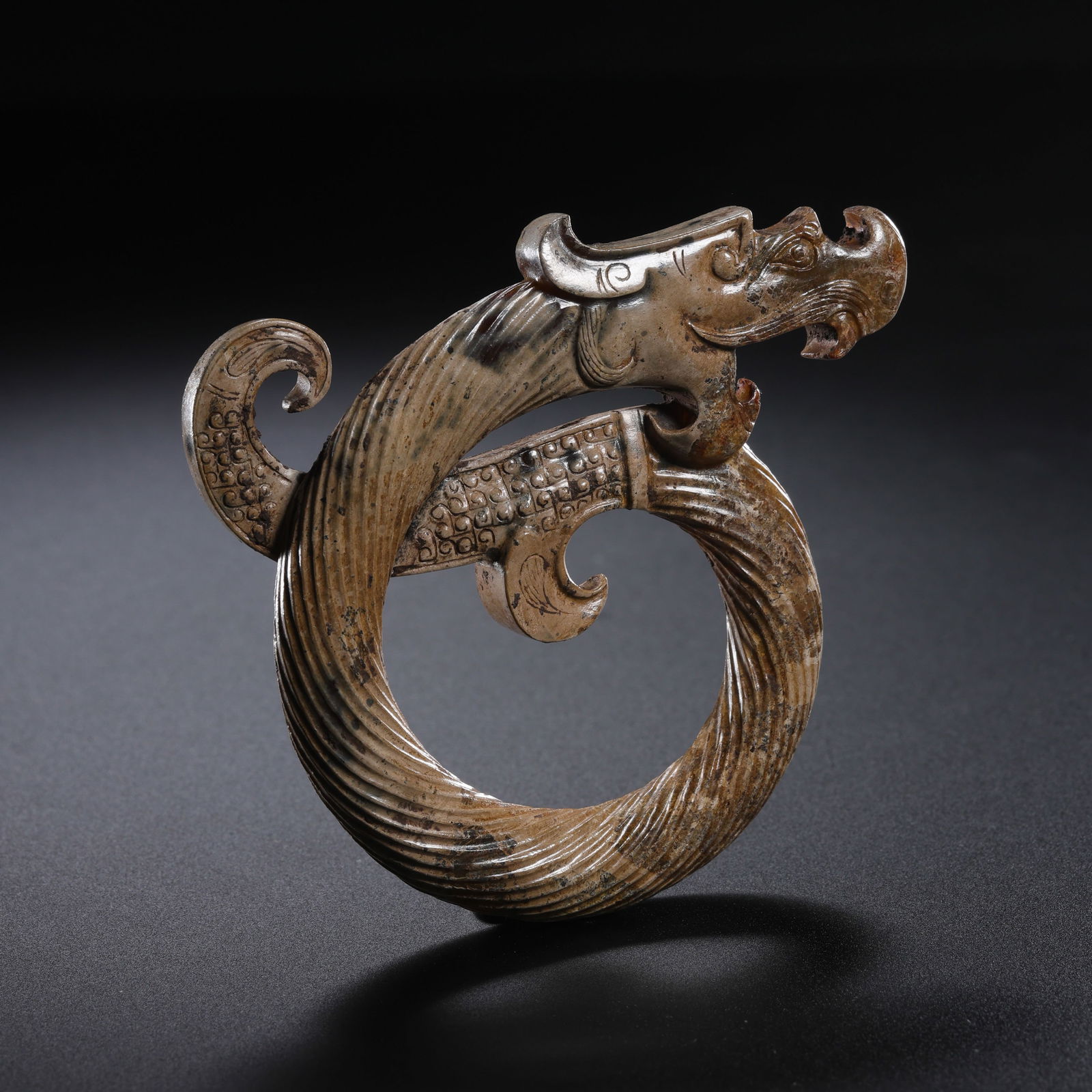 Jade Dragon Pendant from the Han Dynasty in China (1 of 6)