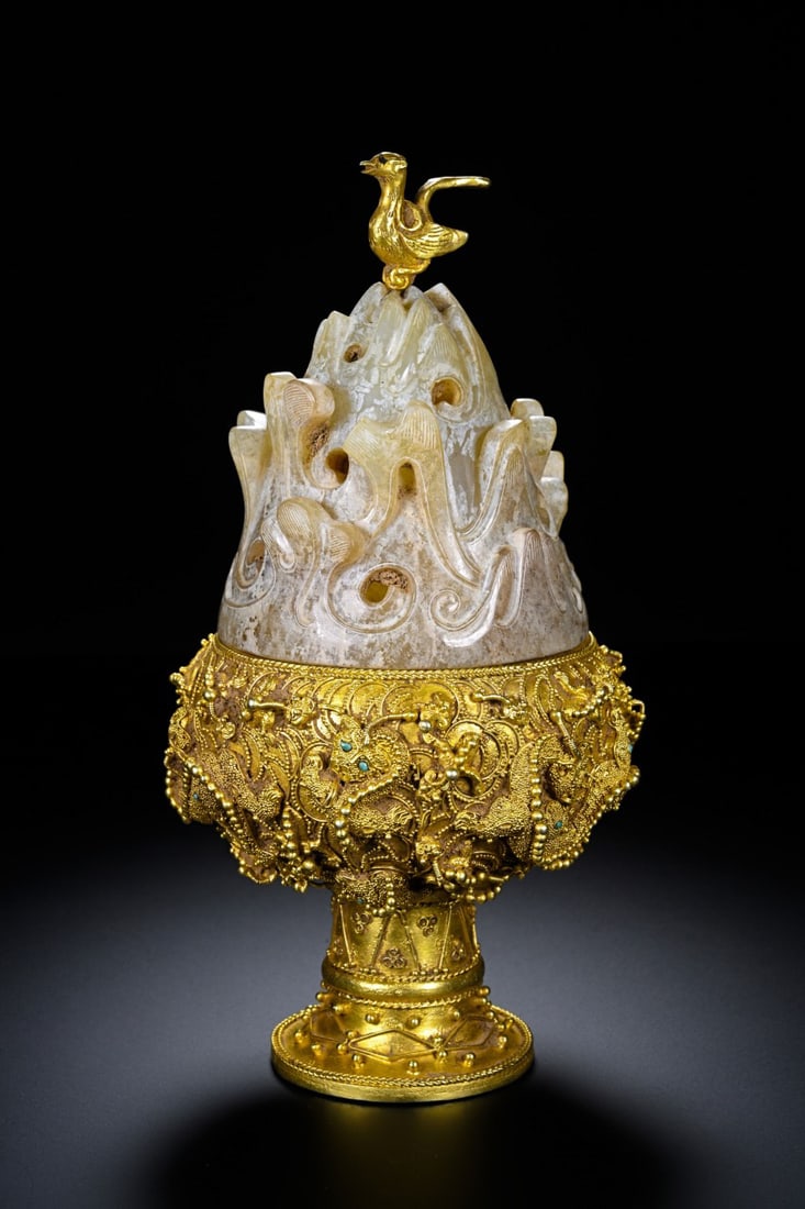 Gilded Jade Incense Burner from the Han Dynasty of China (1 of 9)