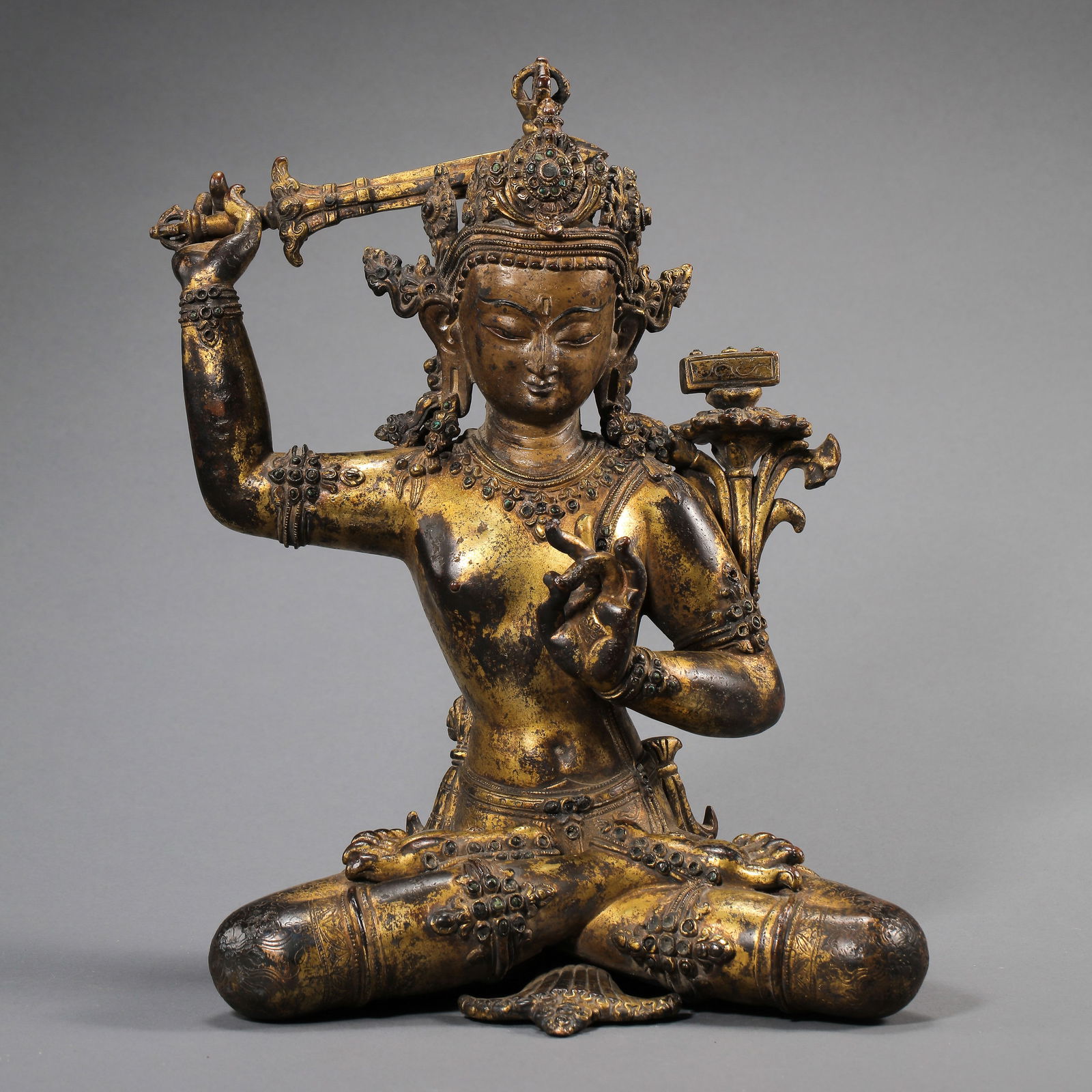 Chinese Ming Dynasty Gilt Bronze Seated Buddha Statue (1 of 11)