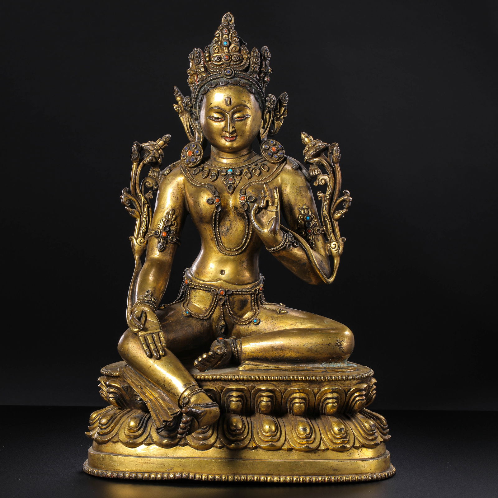 Chinese Ming Dynasty Gilt Bronze Seated Buddha Statue (1 of 11)