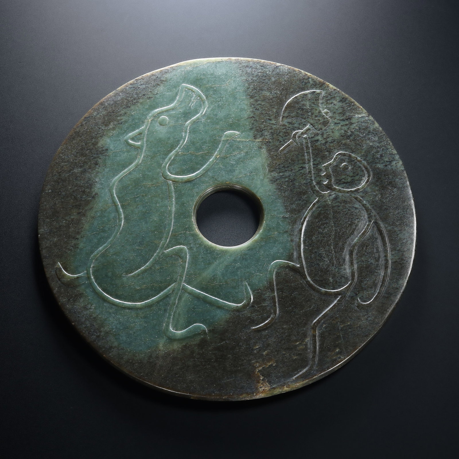 Jade disc from the Han Dynasty in China (1 of 6)