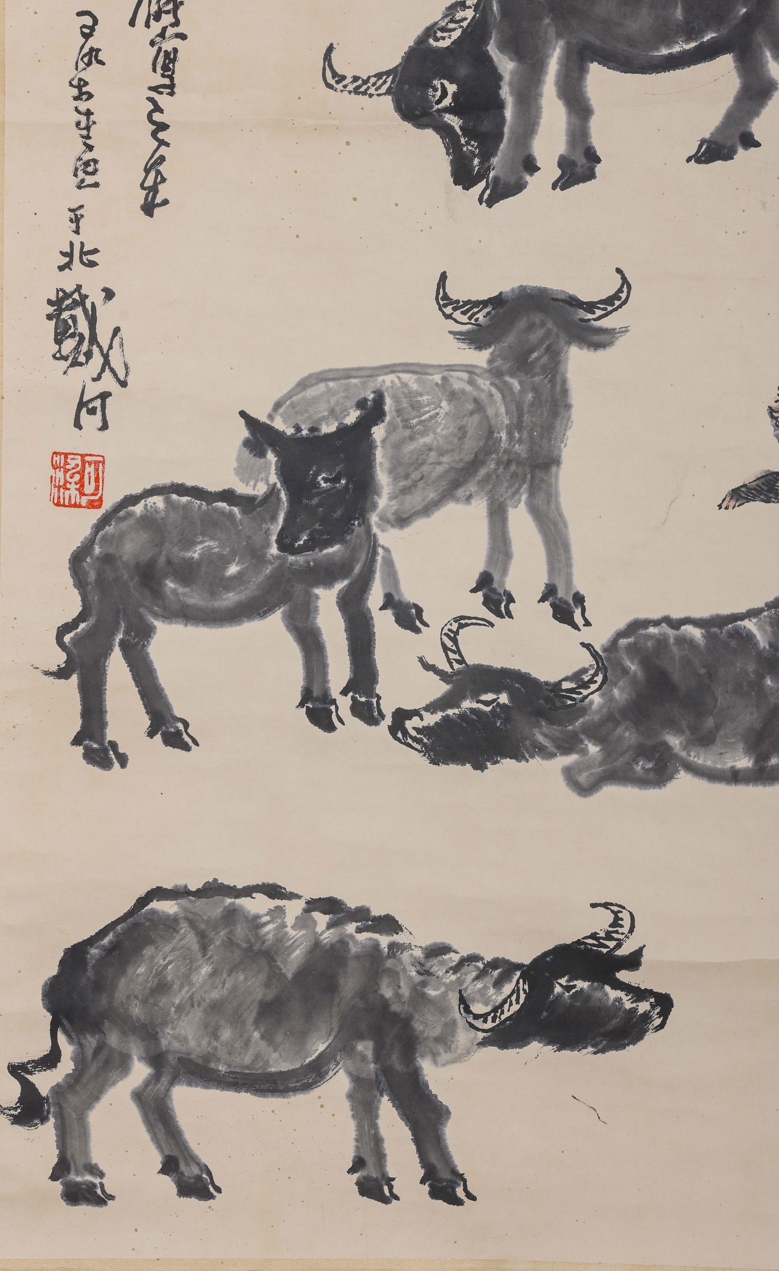 Five Oxen Painting - 5