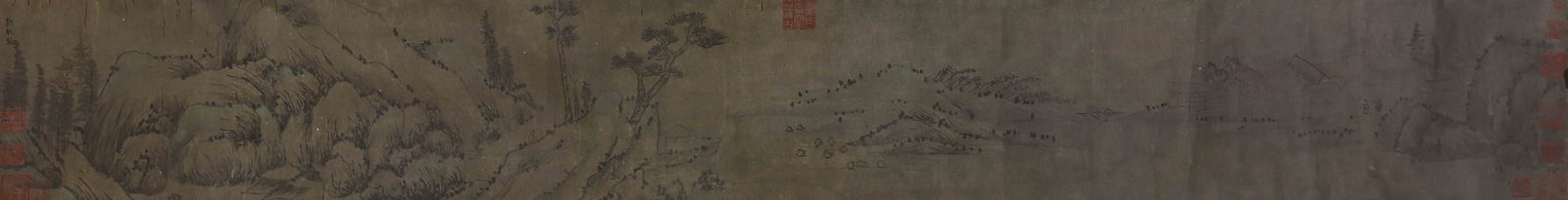 A long scroll depicting figures - 3