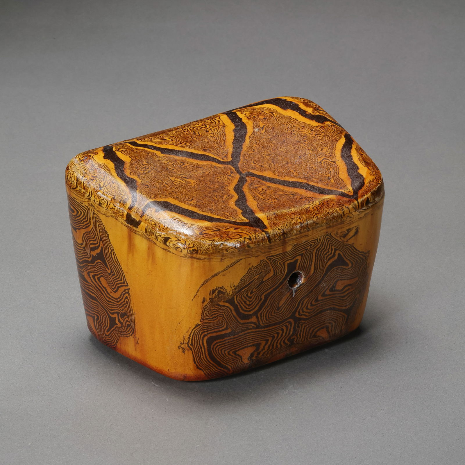 Chinese Tang Dynasty Yellow Glazed Marbled Pillow (1 of 7)