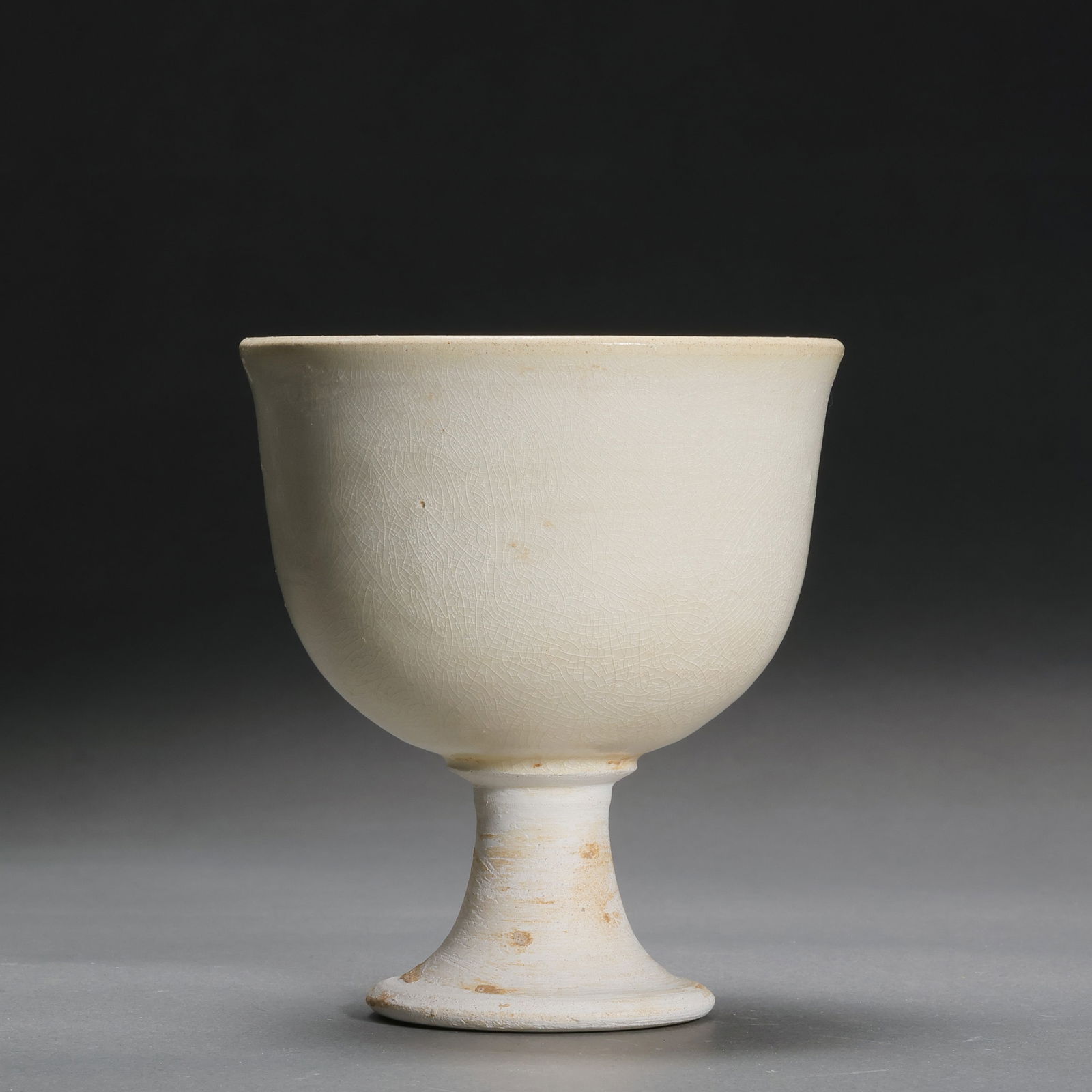 White porcelain stem cup from Gongxian kiln, Tang Dynasty, China (1 of 8)