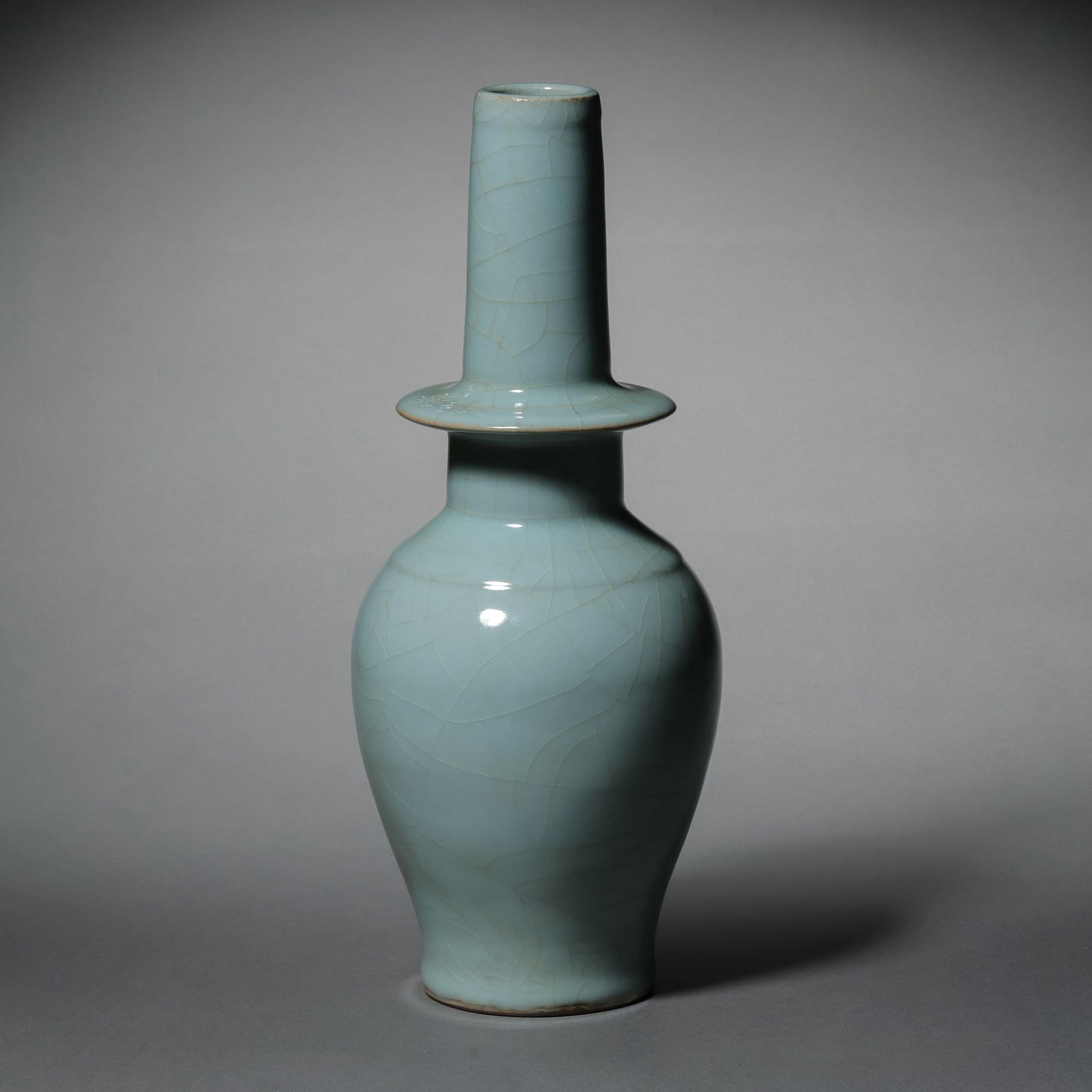 Longquan celadon long-necked bottle from the Southern Song Dynasty in China (1 of 9)
