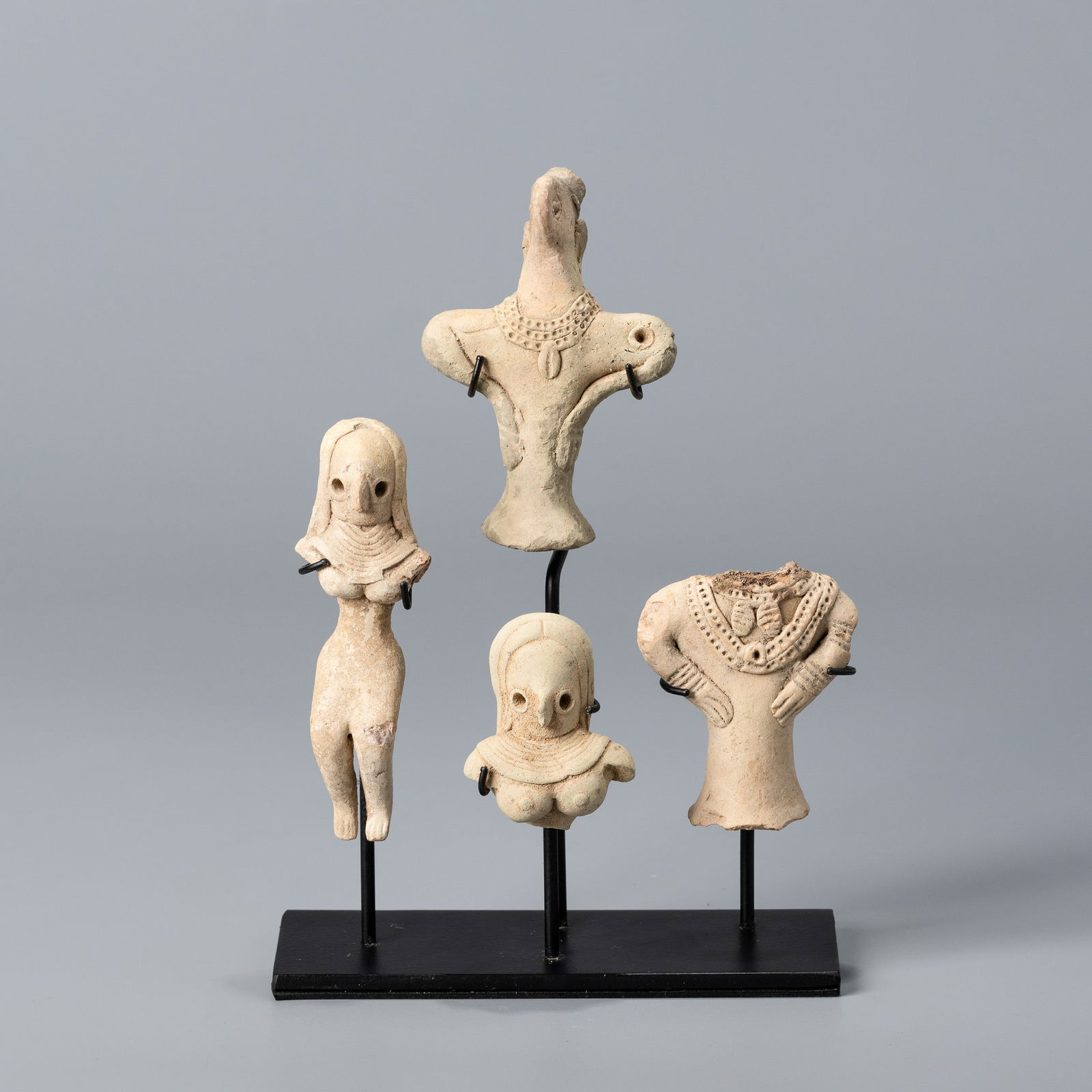 West Asian Stone Man: L. 8.3 cm. W. 5.7 cm. L. 9.5 cm. W. 3 cm. L. 5.9 cm. W. 4.9 cm. Weight. 117 gram.