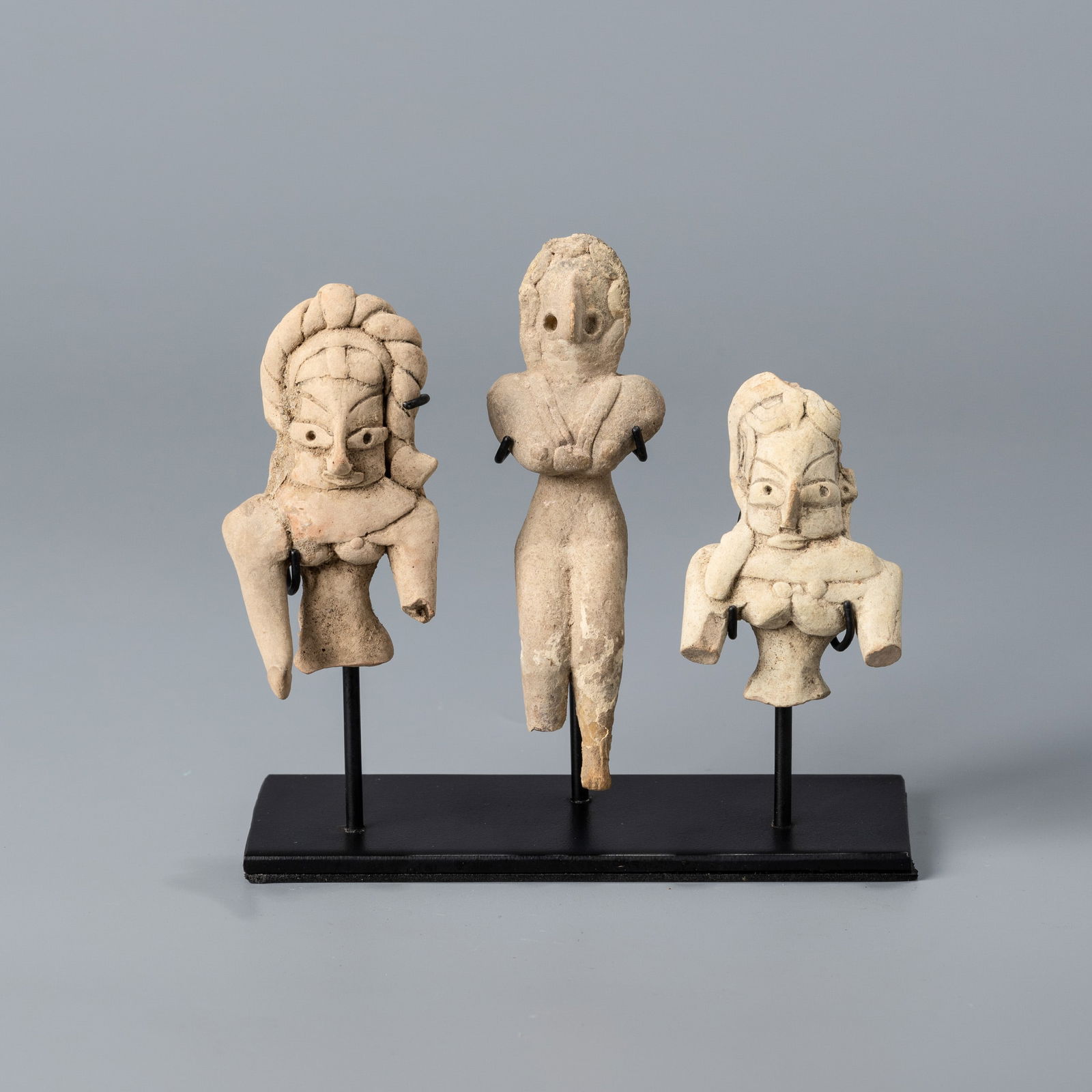 West Asian Stone Man: L. 10 cm. W. 3.4 cm. L. 7.2 cm. W. 4 cm. L. 6.1 cm. W. 4.1 cm. Weight. 89 gram.