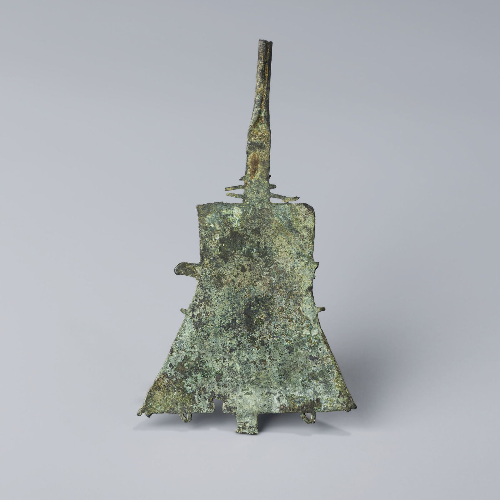 Ancient Nomadic Bronze Ritual Mirror with Geometric Pattern - 3