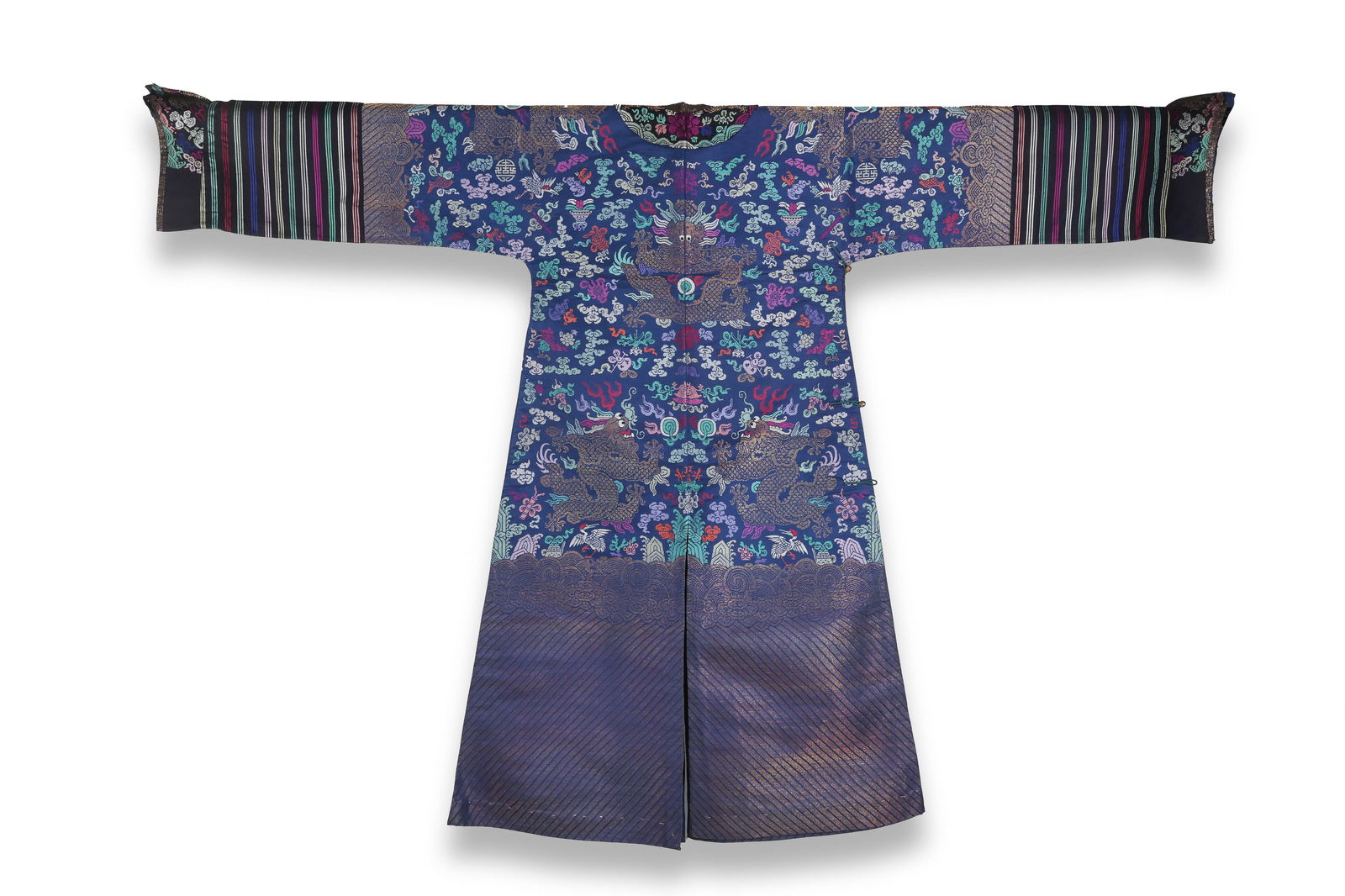 Chinese Qing Dynasty silk dragon robe (1 of 8)