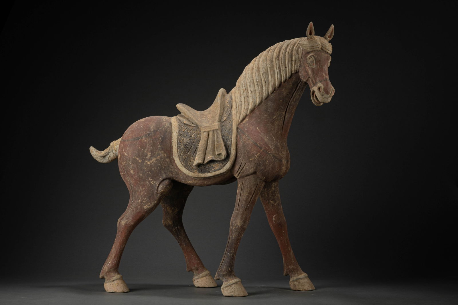 Chinese Han Dynasty Pottery Horse: /