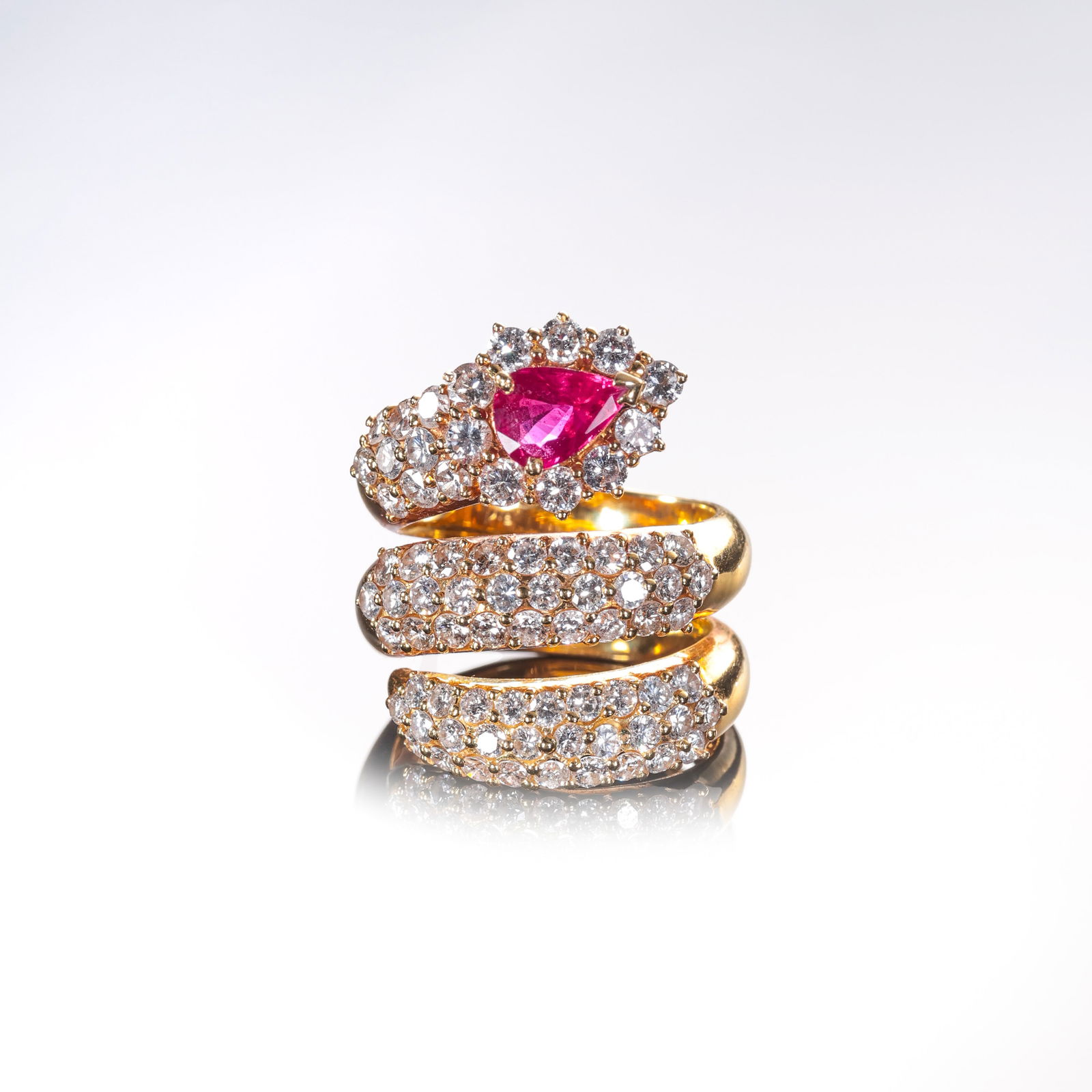 Natural pink gemstone ring - 3