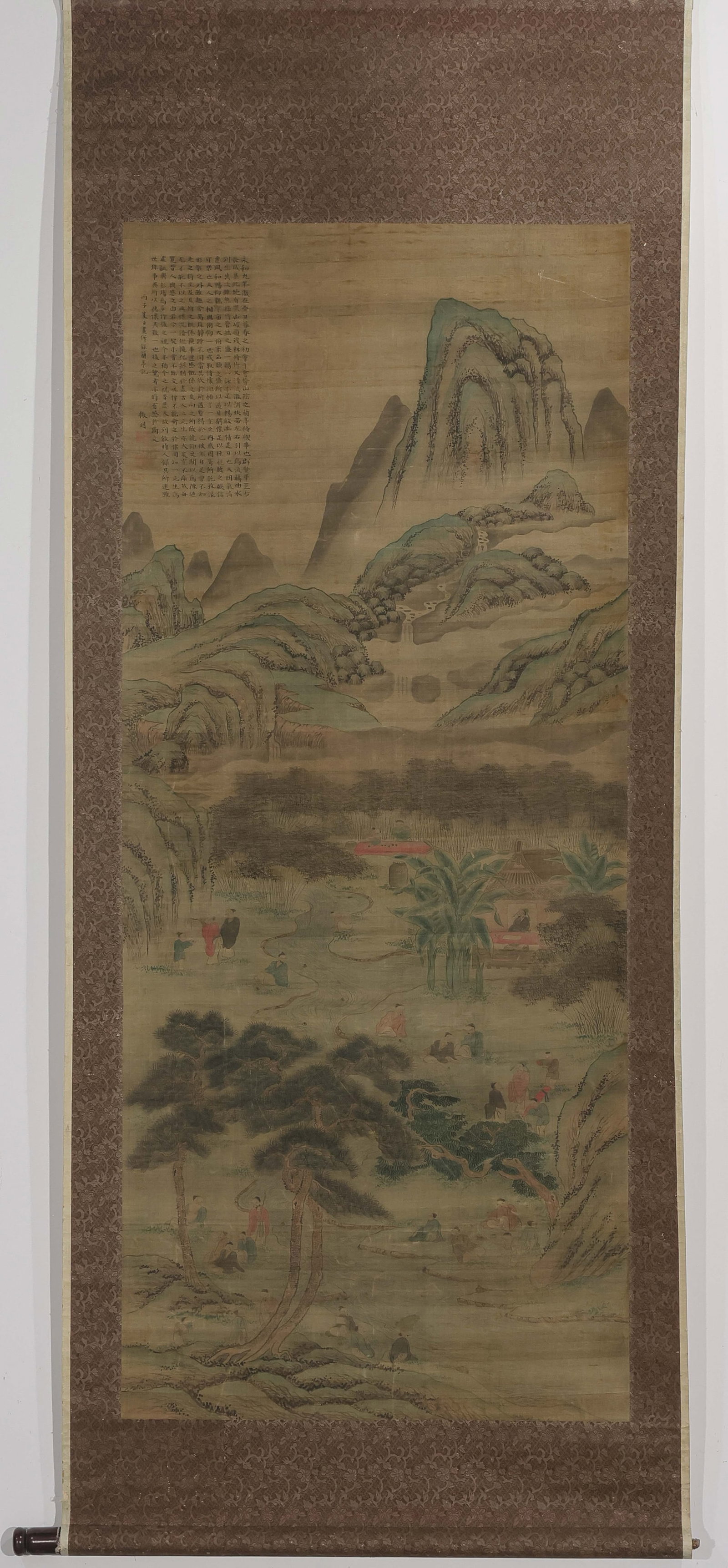 landscape: L. 162 cm. W. 69 cm.