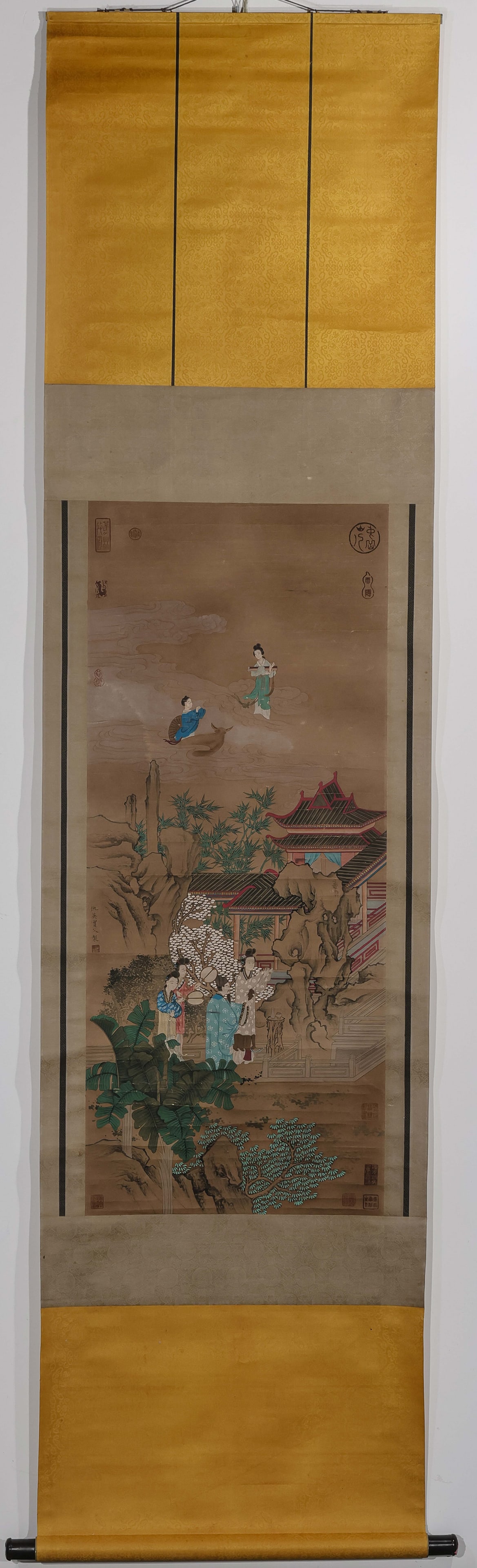 Qiu Ying, People: L. 115 cm. W. 48 cm.