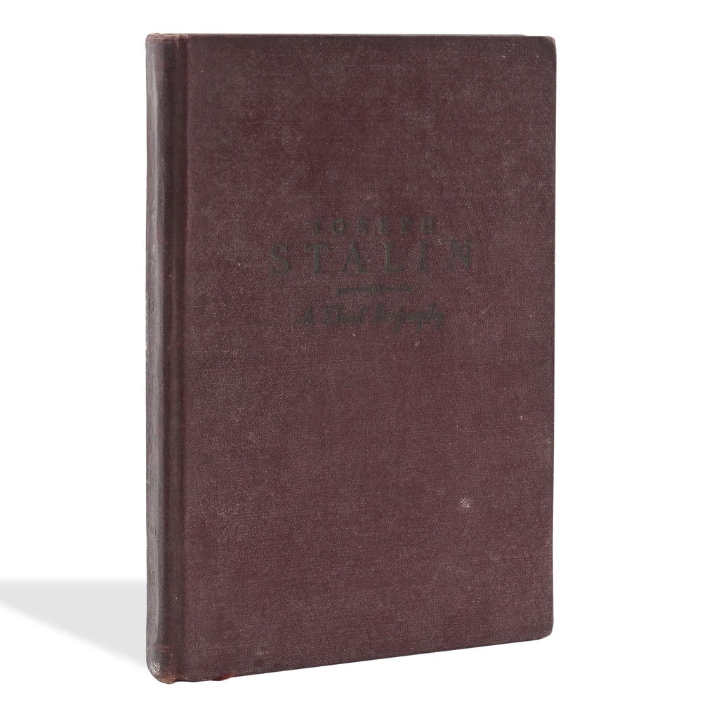 JOSEPH STALIN SIGNED "JOSEPH STALIN: A SHORT BIOGRAPHY": 8 x 5 1/4 in (20.3 x 13.2 cm) Provenance and Authentication: This collectible has undergone a rigorous forensic evaluation. The signatures were carefully analyzed across multiple criteria, including