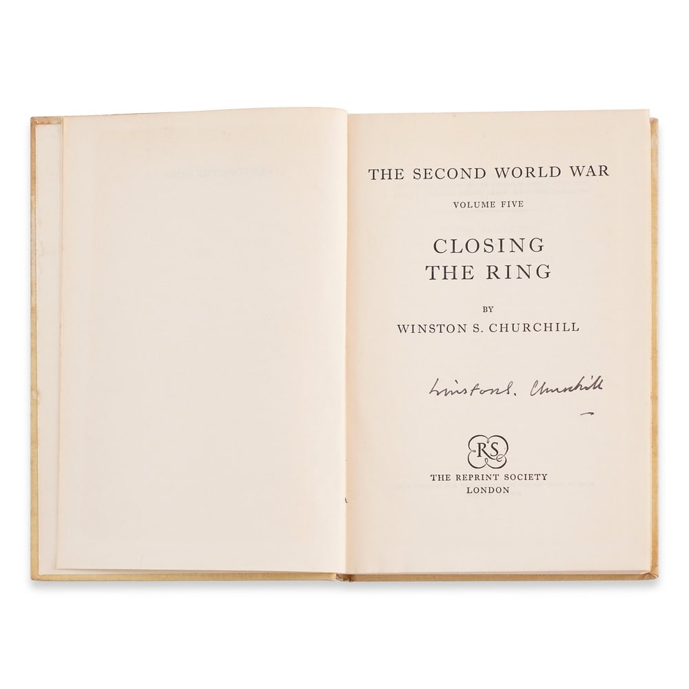 WINSTON S. CHURCHILL SIGNED "THE SECOND WORLD WAR, VOLUME V: CLOSING THE RING" - 3