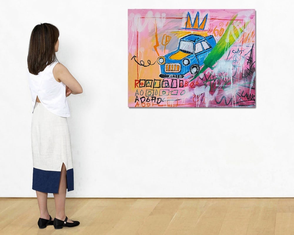 JEAN-MICHEL BASQUIAT (1960-1988), ATTRIBUTED TO, ACRYLIC AND OILSTICK ON CANVAS - 2