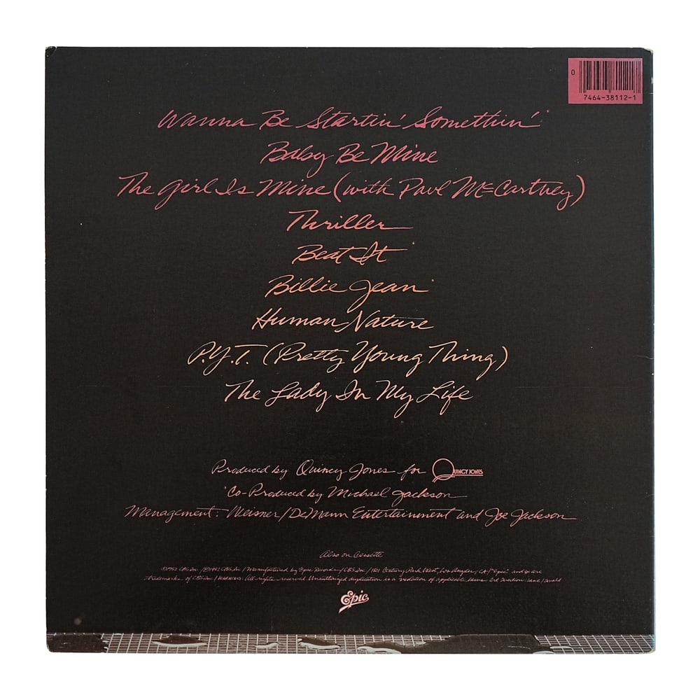 MICHAEL JACKSON SIGNED "THRILLER" US LP - 3