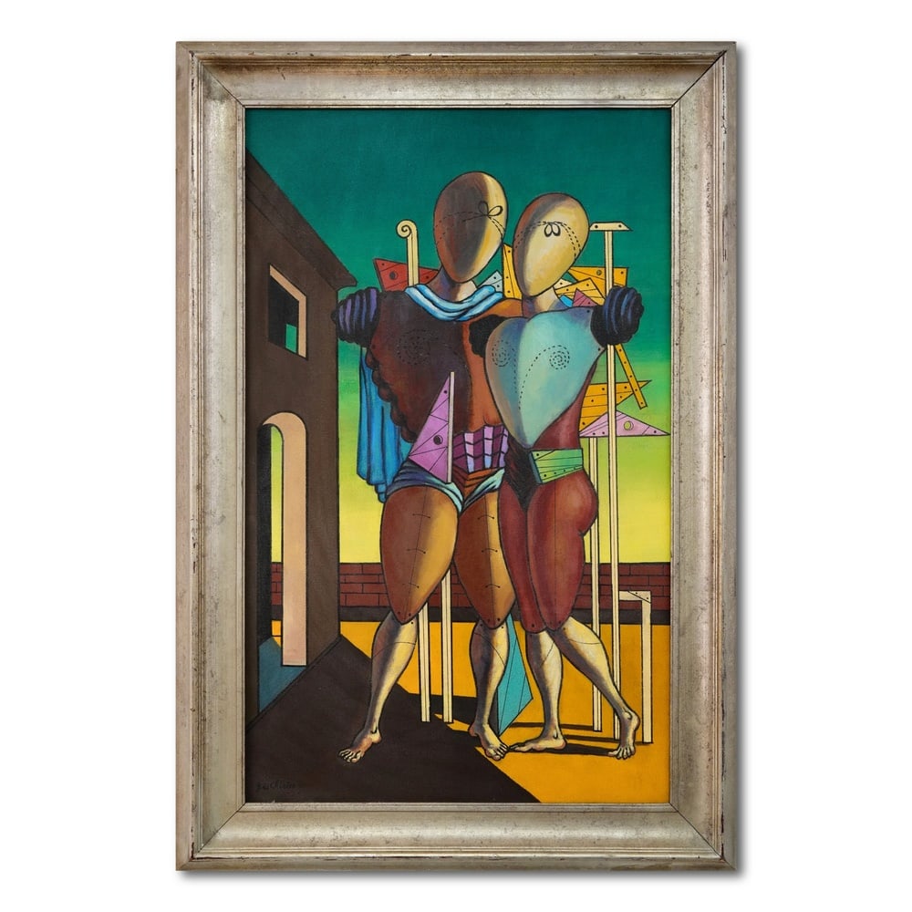 GIORGIO DE CHIRICO (1888-1978), ATTRIBUTED TO, OIL ON CANVAS: Image Dimensions: 22 x 35 1/2 in. (60 x 90 cm) Signed lower left This painting comes with COA. Giorgio de Chirico was a pioneering figure of twentieth-century modernism and founder of the Metaphysical