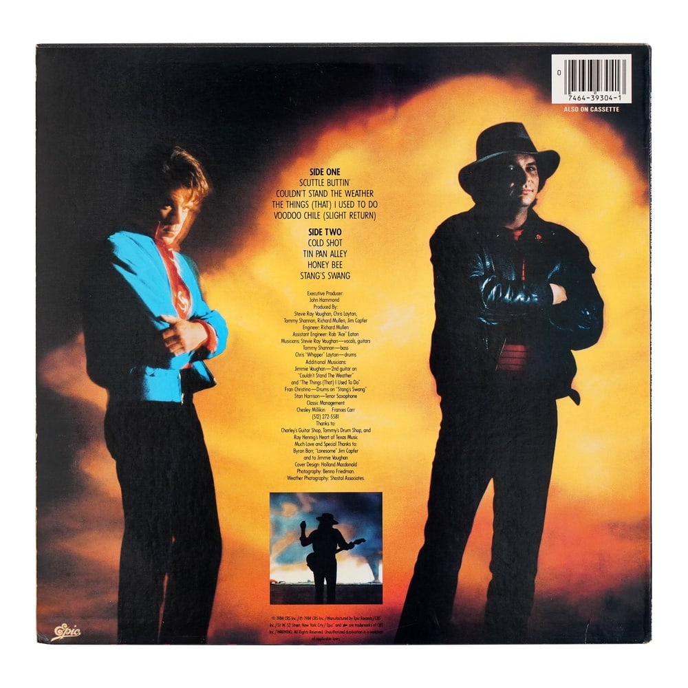 STEVIE RAY VAUGHAN SIGNED "COULDN'T STAND THE WEATHER" LP - 2