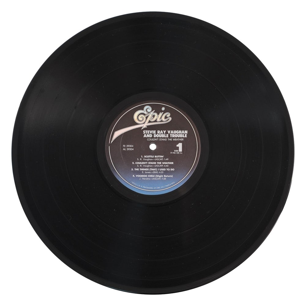 STEVIE RAY VAUGHAN SIGNED "COULDN'T STAND THE WEATHER" LP - 4