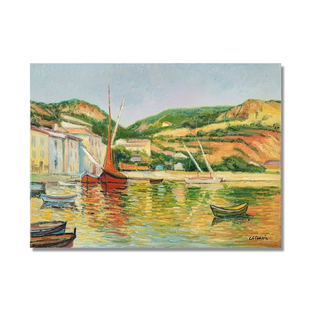 CHARLES CAMOIN (1879-1965), ATTRIBUTED TO, OIL ON CANVAS: Signed (lower right) Image Dimensions: 17 x 23 in (43 x 58.5 cm) This painting comes with COA. Charles Camoin, a prominent figure associated with Fauvism, developed a distinctive painterly language ch