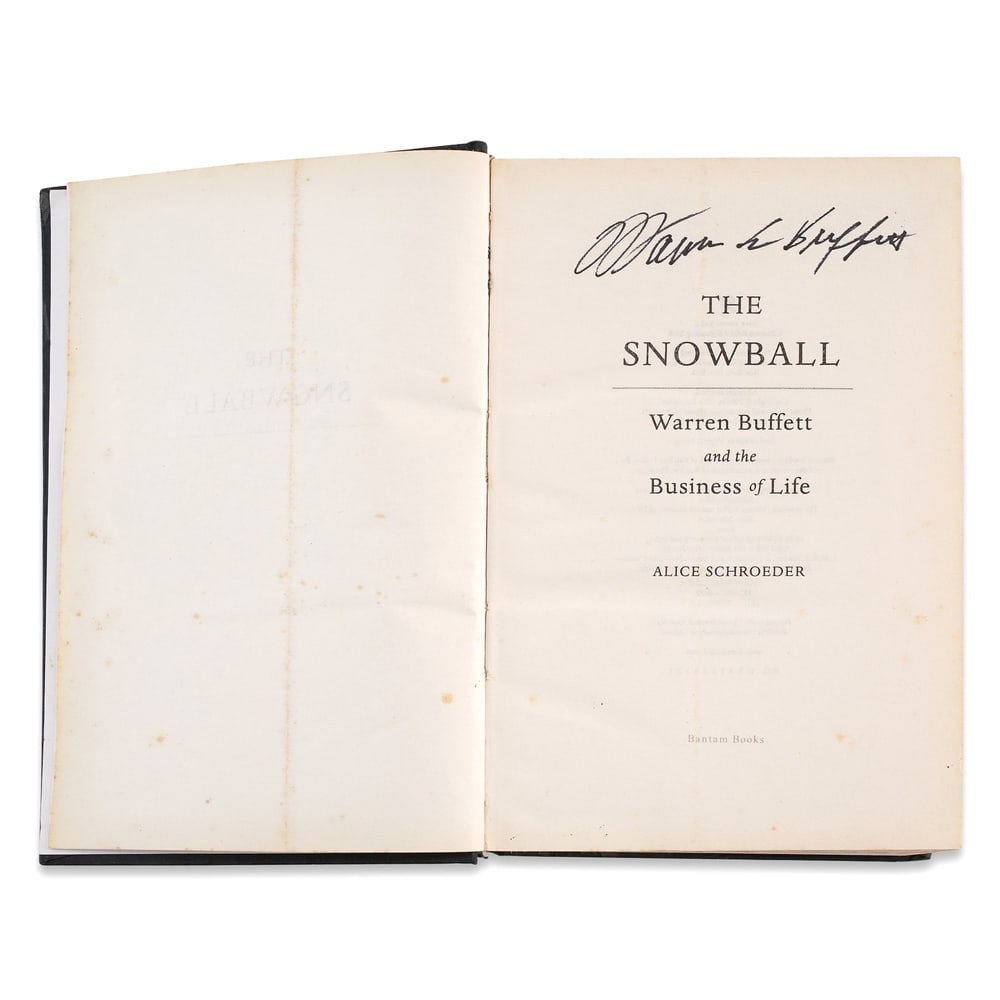 WARREN BUFFETT SIGNED "THE SNOWBALL: WARREN BUFFETT AND THE BUSINESS OF LIFE" FIRST EDITION FIRST - 3