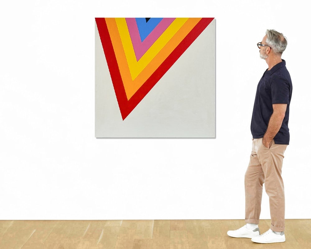 KENNETH NOLAND (1924-2010), ATTRIBUTED TO, ACRYLIC ON CANVAS - 2