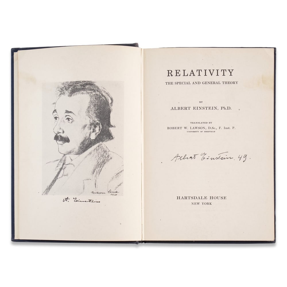 ALBERT EINSTEIN SIGNED "RELATIVITY: THE SPECIAL AND GENERAL THEORY" - 3