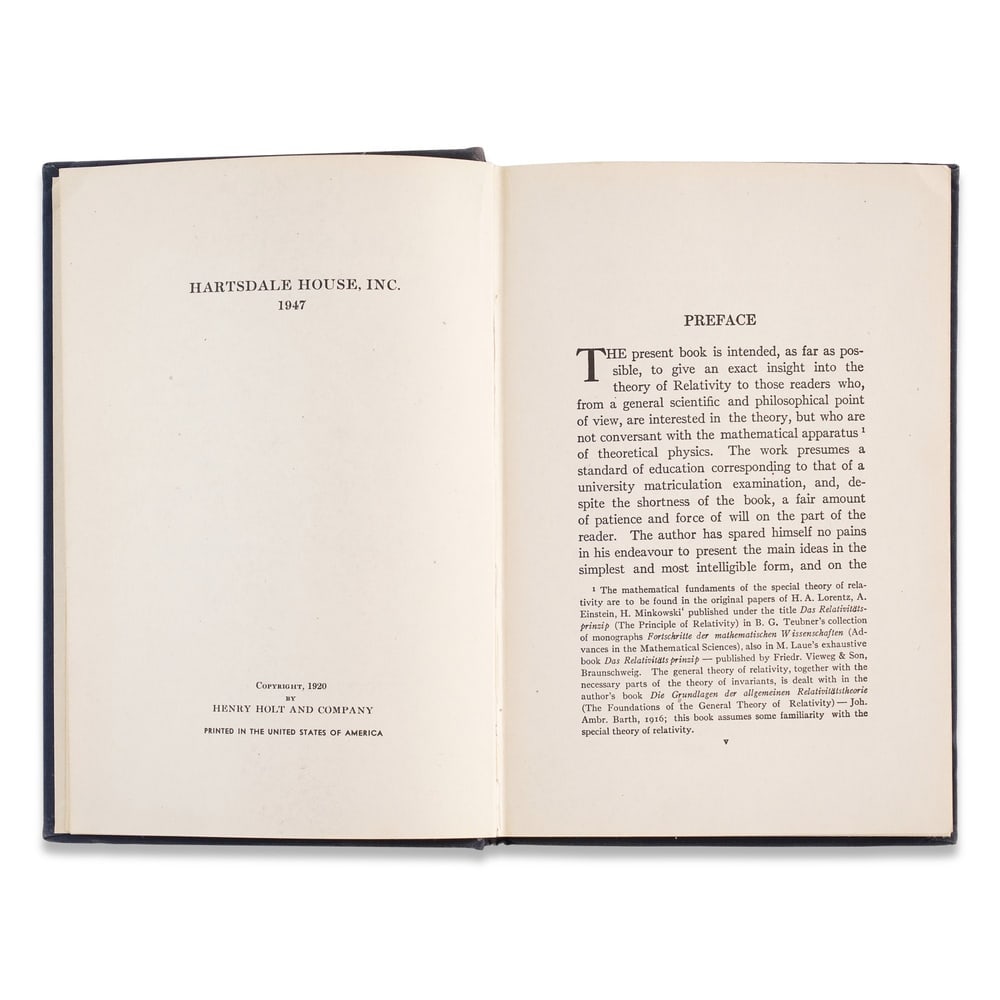 ALBERT EINSTEIN SIGNED "RELATIVITY: THE SPECIAL AND GENERAL THEORY" - 4