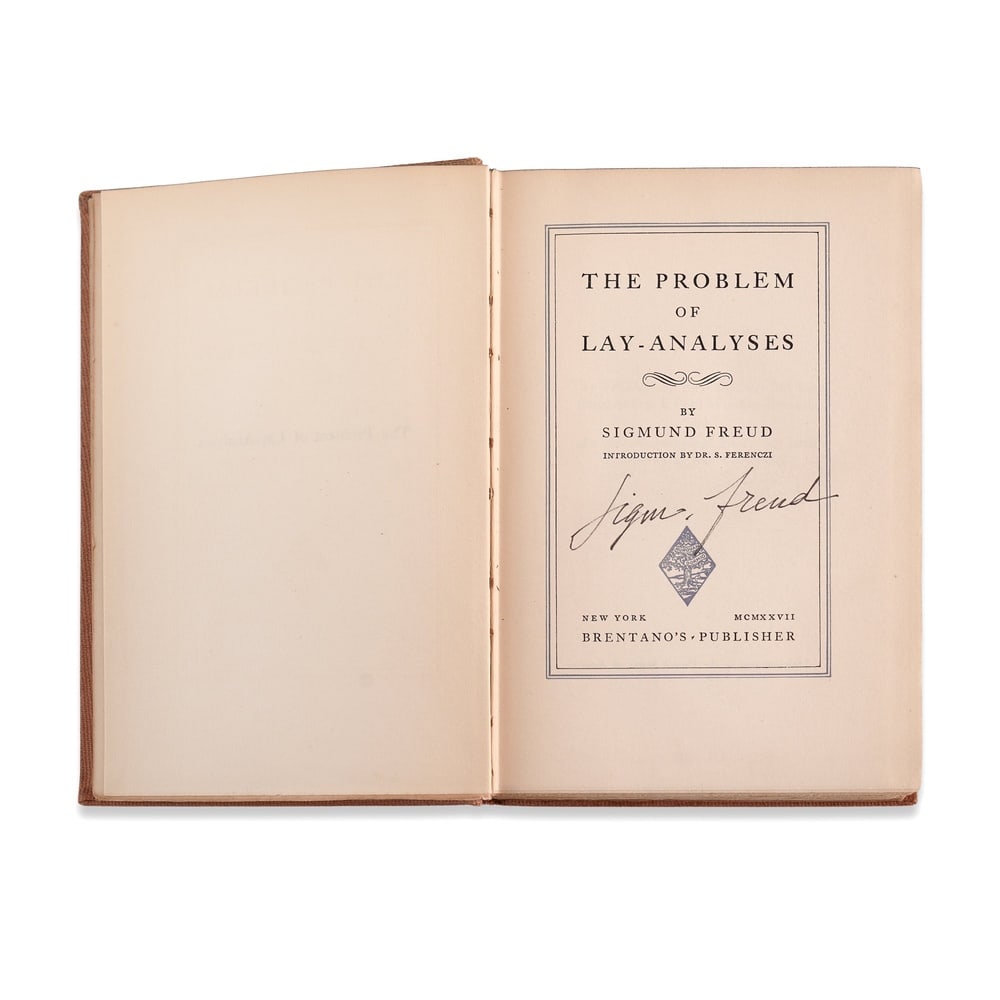 SIGMUND FREUD SIGNED "THE PROBLEM OF LAY-ANALYSES" FIRST EDITION - 4