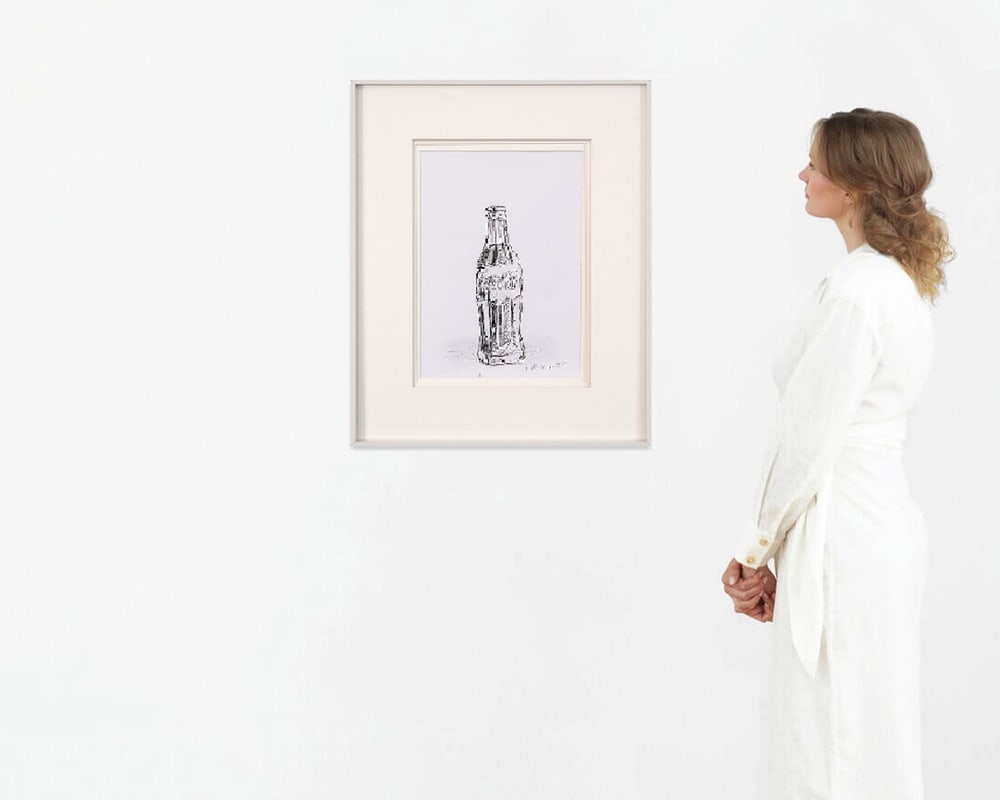STEVE PENLEY SIGNED 'COCA COLA BOTTLE' DRAWING - 2