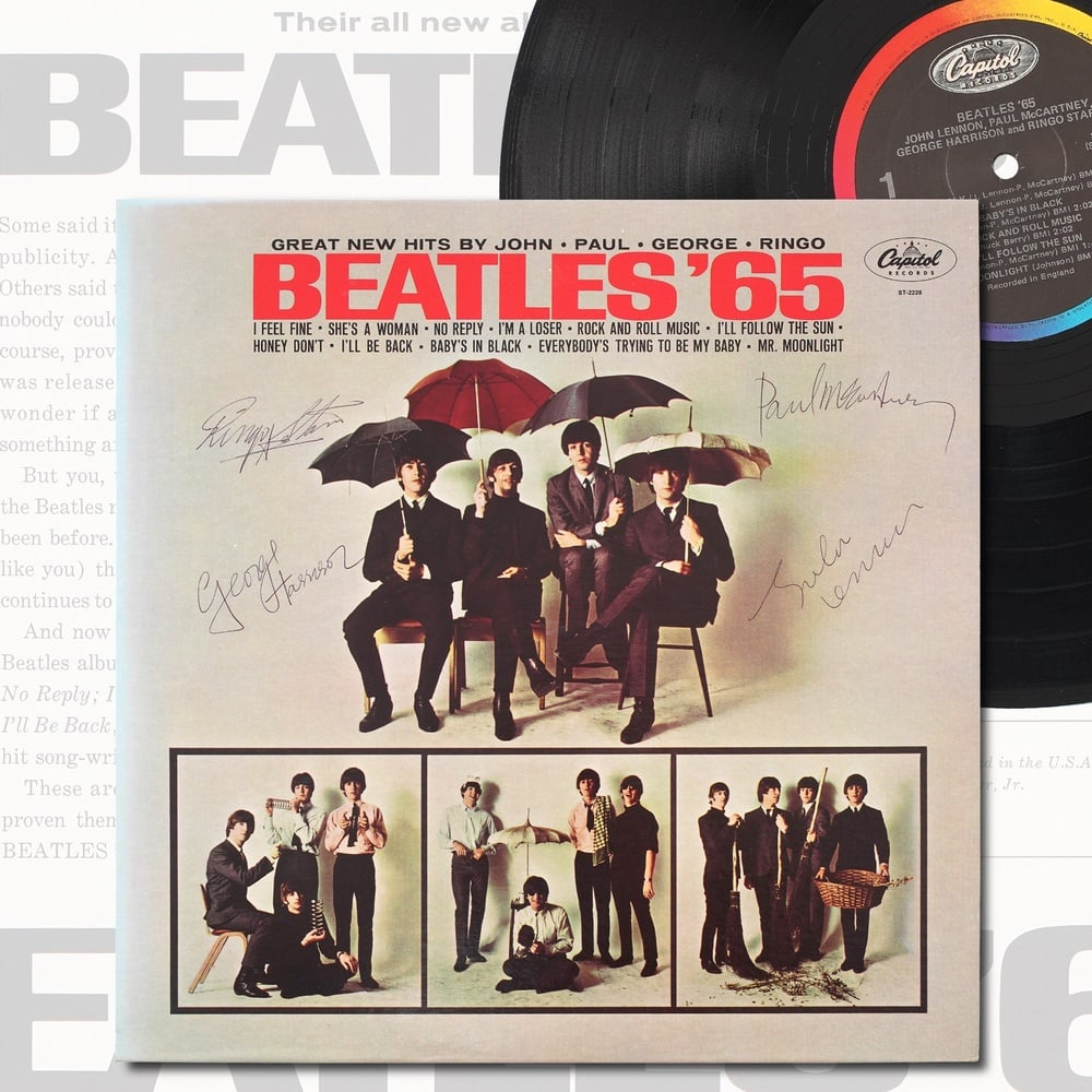 THE BEATLES FULLY SIGNED "BEATLES '65" LP (CAPITOL U.S. EDITION) (1 of 4)