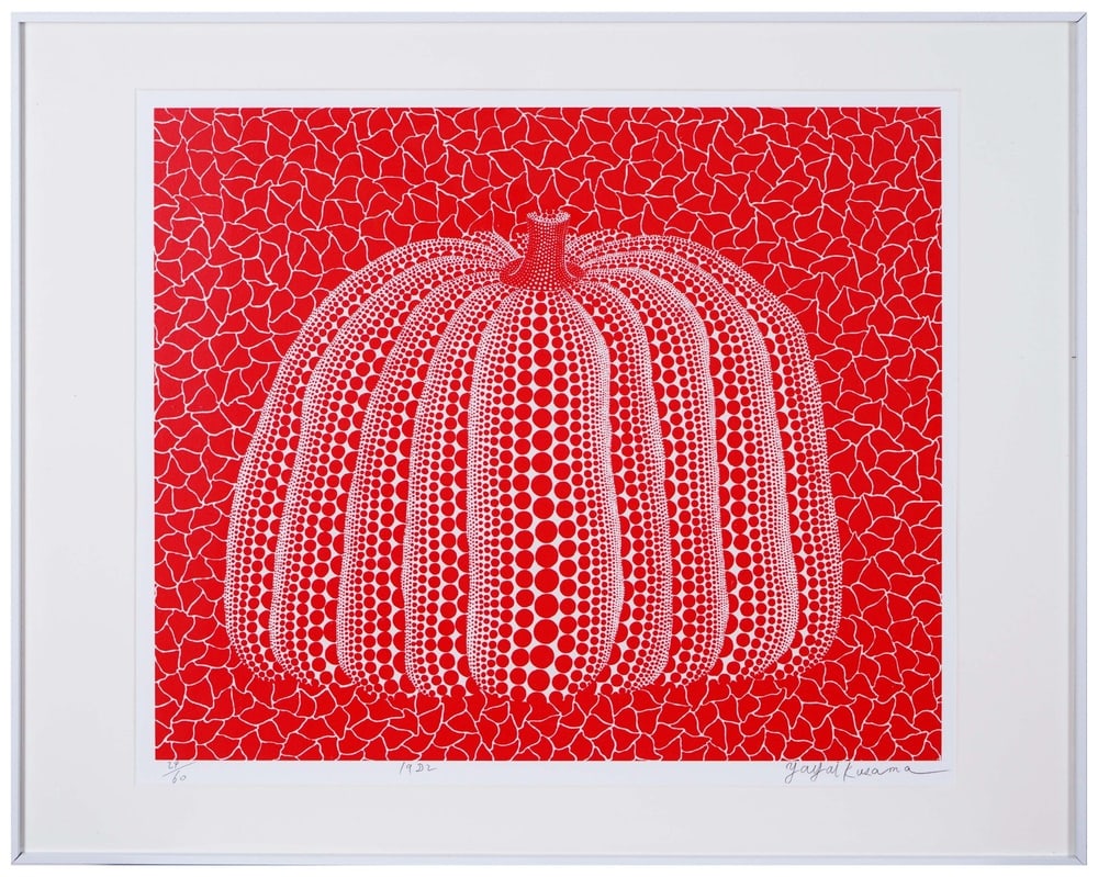 YAYOI KUSAMA (B.1929), SILKSCREEN PRINT: Signed (lower right) Image Dimensions: 22 7/8 x 19 5/8 in (58 x 50 cm) Yayoi Kusama (b. 1929) stands as one of the most iconic and influential female artists in the history of contemporary art.