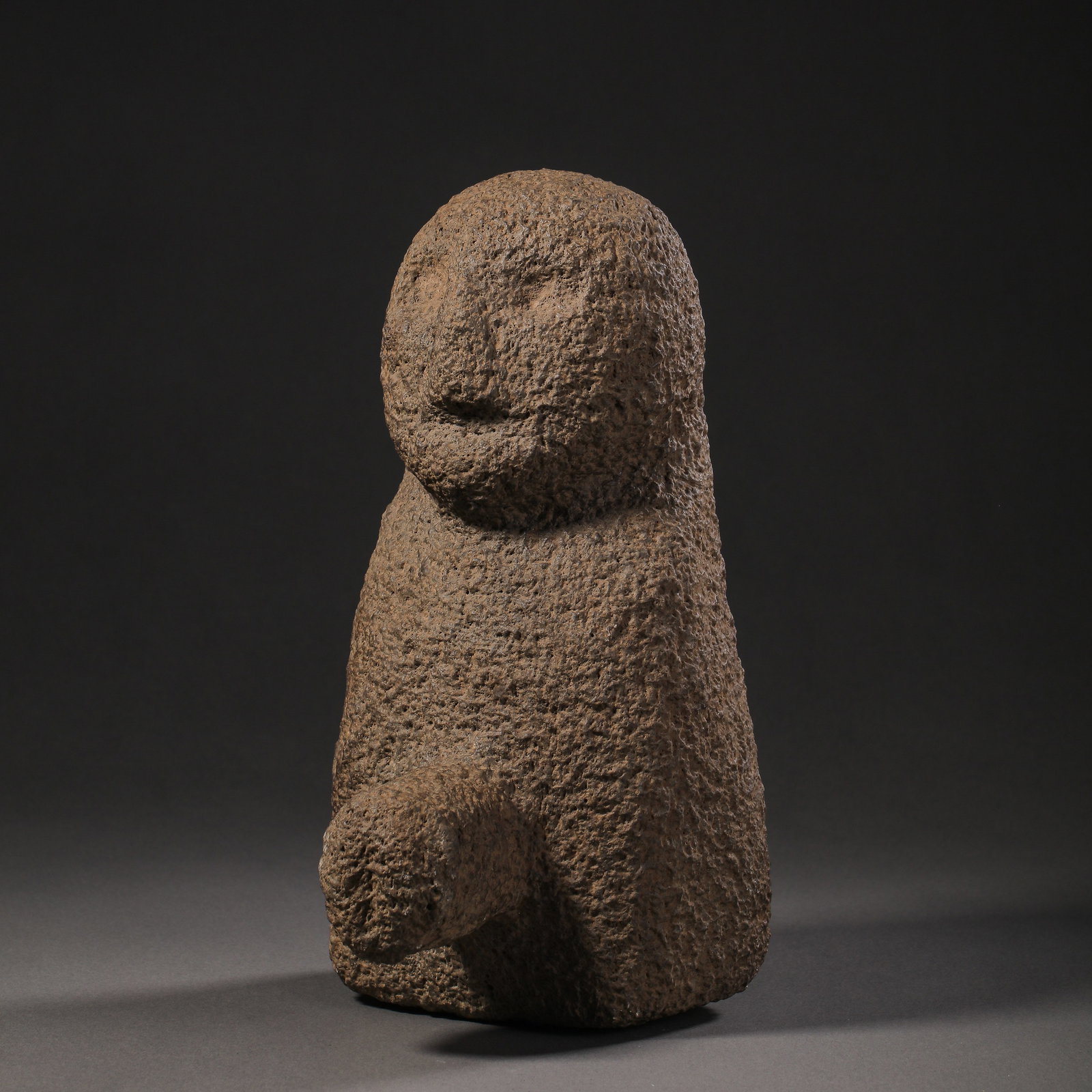Stone figures from the Hongshan Culture period in China: H. 21.5 cm. W. 11 cm.