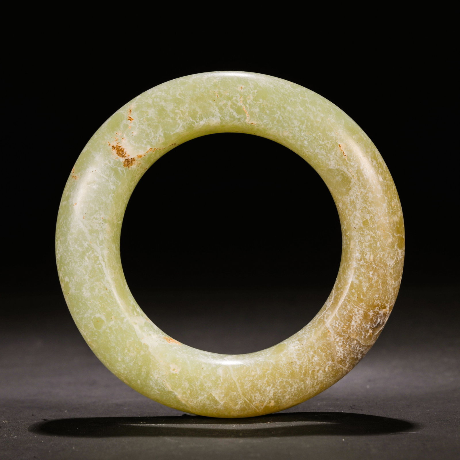 Jade ring from the Hongshan Culture of the Hongshan Period in China: DIam. 8 cm. Weight. 111 gram.