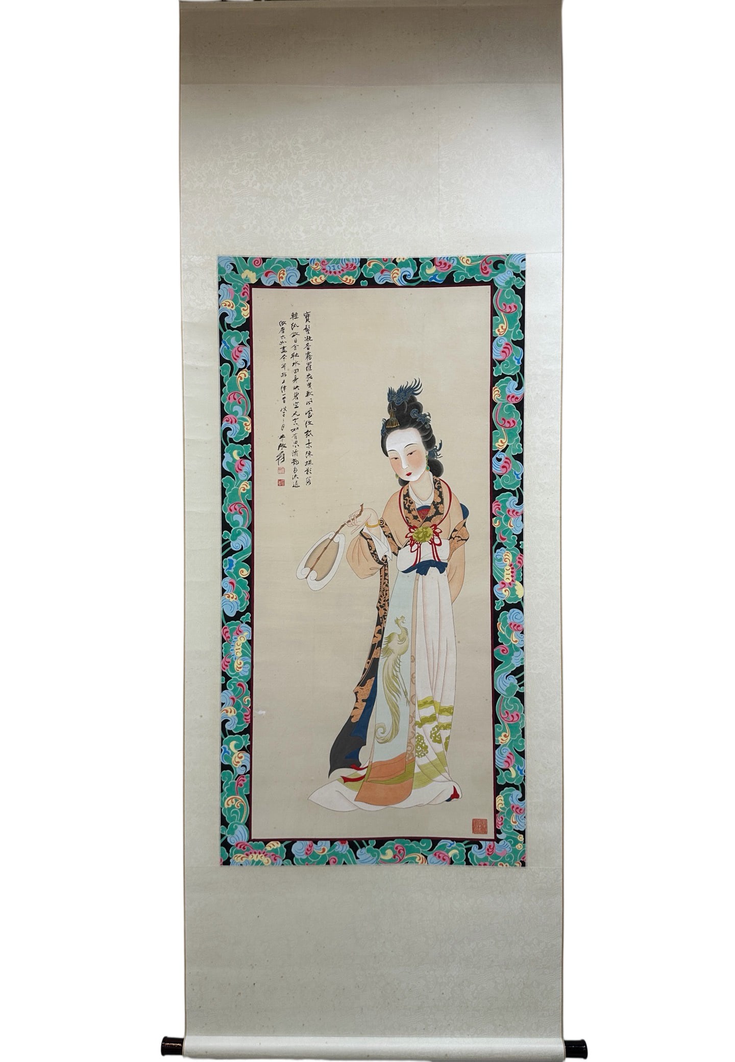 Ladies in Painting by Zhang Daqian: L. 128 cm. W. 64 cm.