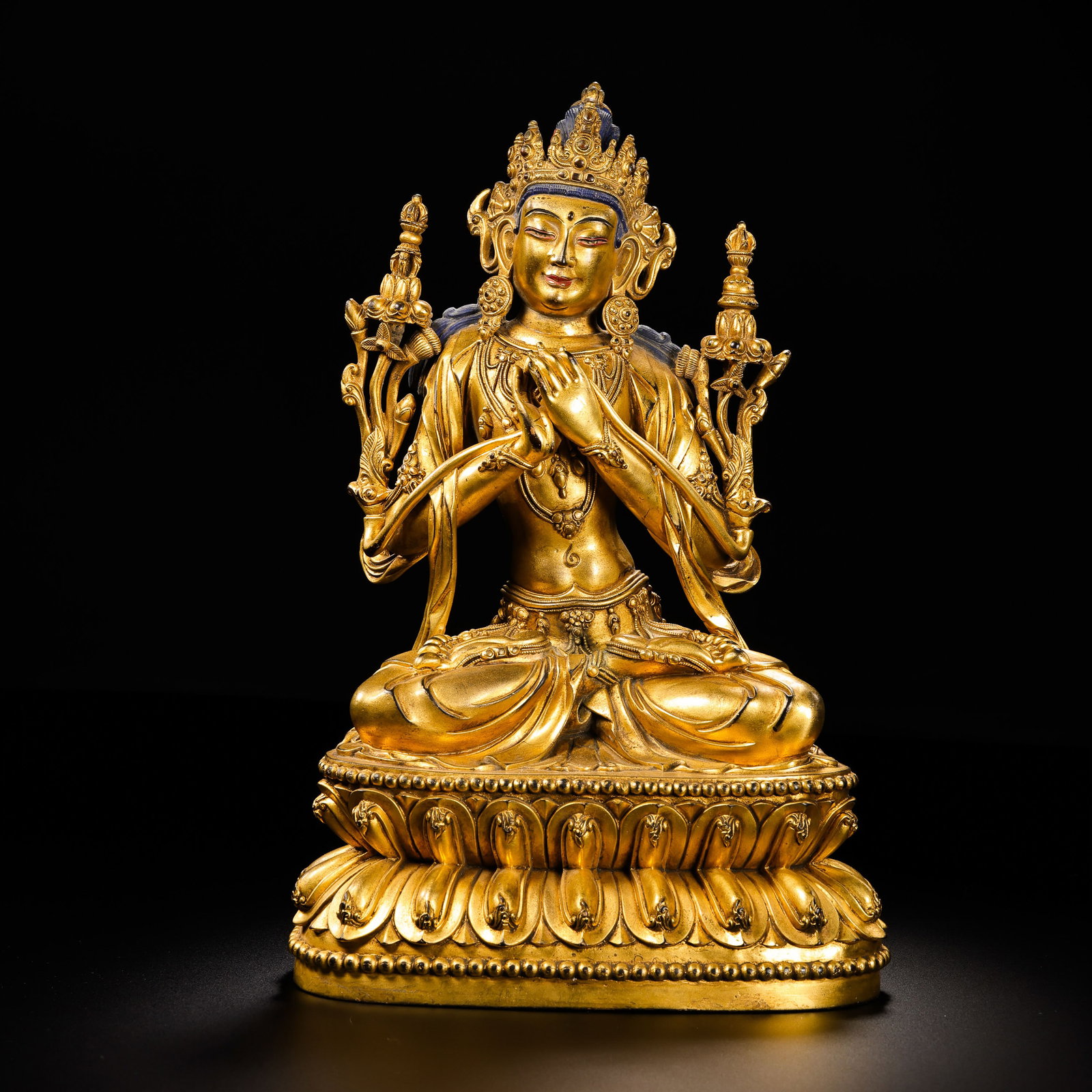 Gilt Bronze Seated Buddha Statue from the Yongle Period of the Ming Dynasty in China (1 of 11)