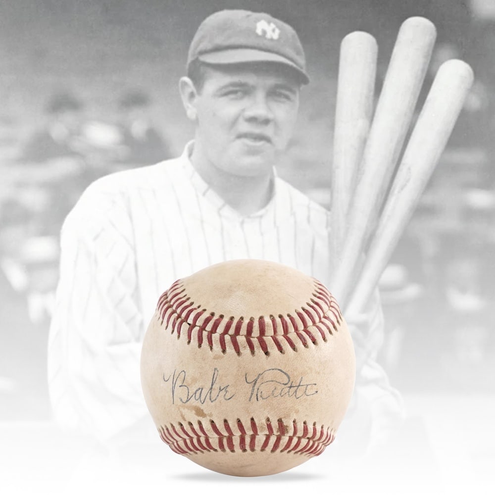BABE RUTH SIGNED OFFICIAL AMERICAN LEAGUE BASEBALL (1 of 3)