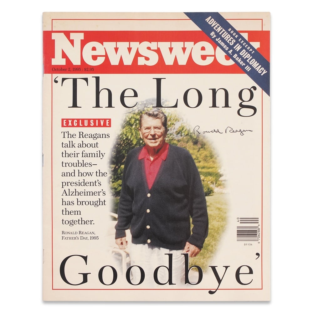 RONALD REAGAN SIGNED NEWSWEEK MAGAZINE (OCTOBER 2, 1995 ISSUE) (1 of 3)