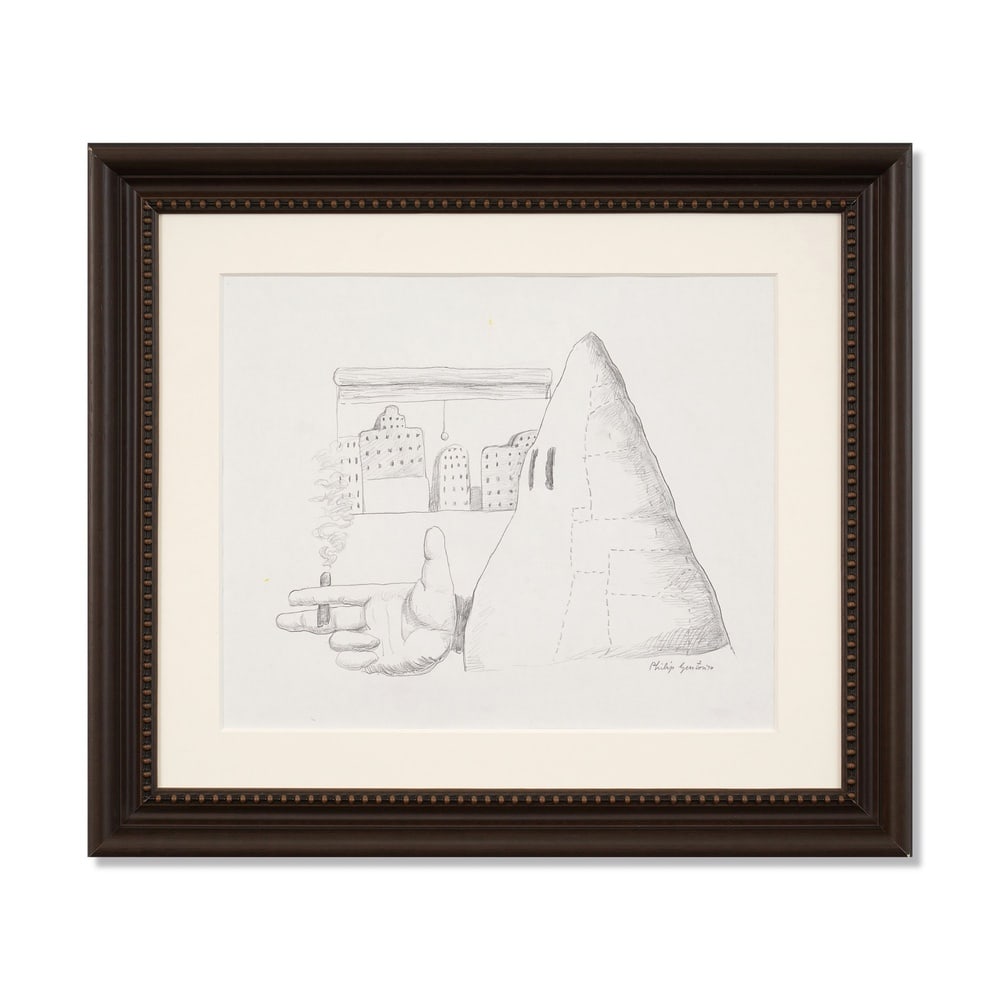 PHILIP GUSTON (1913-1980), ATTRIBUTED TO, GRAPHITE ON PAPER: Signed (lower right) Image Dimensions: 14 x 17 in (35.5 x 43.1 cm) Framed Dimensions: 21 7/8 x 24 3/4 in (55.5 x 63 cm) This painting comes with COA. Philip Guston is universally regarded as one of th