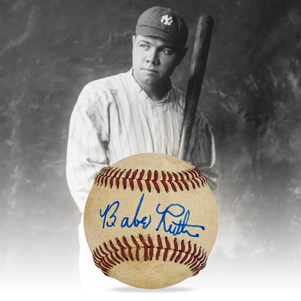 BABE RUTH SIGNED BASEBALL: Provenance and Authentication: This collectible has undergone a rigorous forensic evaluation. The signatures were carefully analyzed across multiple criteria, including ink deposition, material aging
