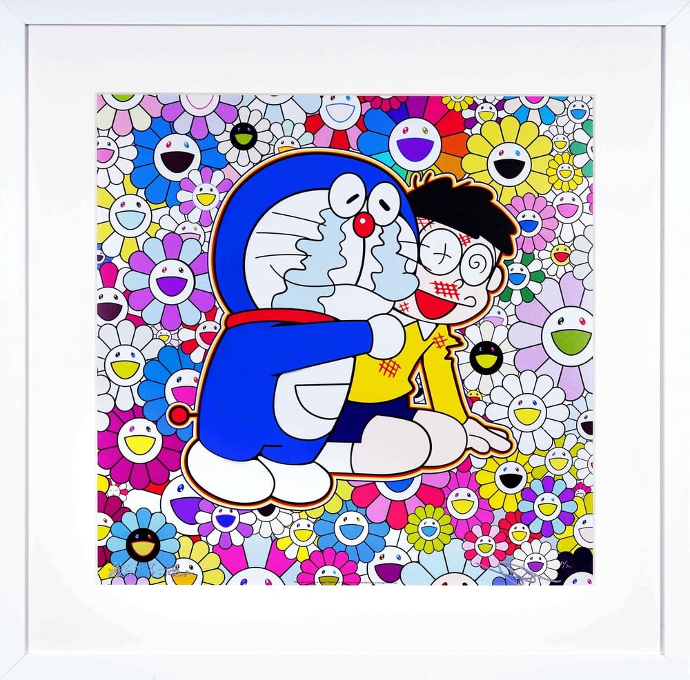TAKASHI MURAKAMI (B.1962), OFFSET LITHOGRAPH: Signed (lower right) Image Dimensions: 19 1/4 x 19 1/4 in (49 x 49 cm) Takashi Murakami (b. 1962), widely regarded as the foremost figure of contemporary Japanese art, has redefined the global percept
