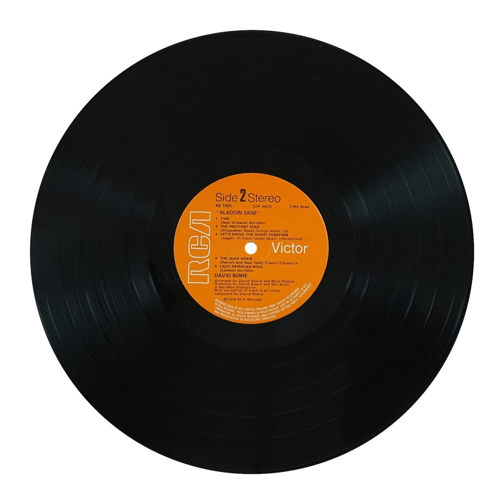 DAVID BOWIE SIGNED "ALADDIN SANE" LP - 10