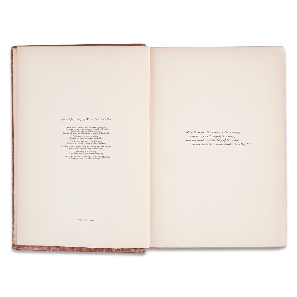 RUDYARD KIPLING SIGNED THE SECOND JUNGLE BOOK - 4