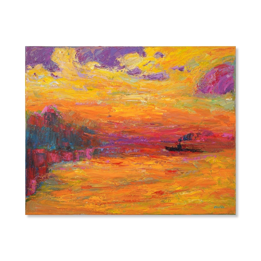 EMIL NOLDE (1867-1956), ATTRIBUTED TO, OIL ON CANVAS: Signed (lower right) Image Dimensions: 25 5/8 x 31 7/8 in (65 x 81 cm) This painting comes with COA. Emil Nolde stands among the most influential pioneers of German Expressionism. A leading member of 