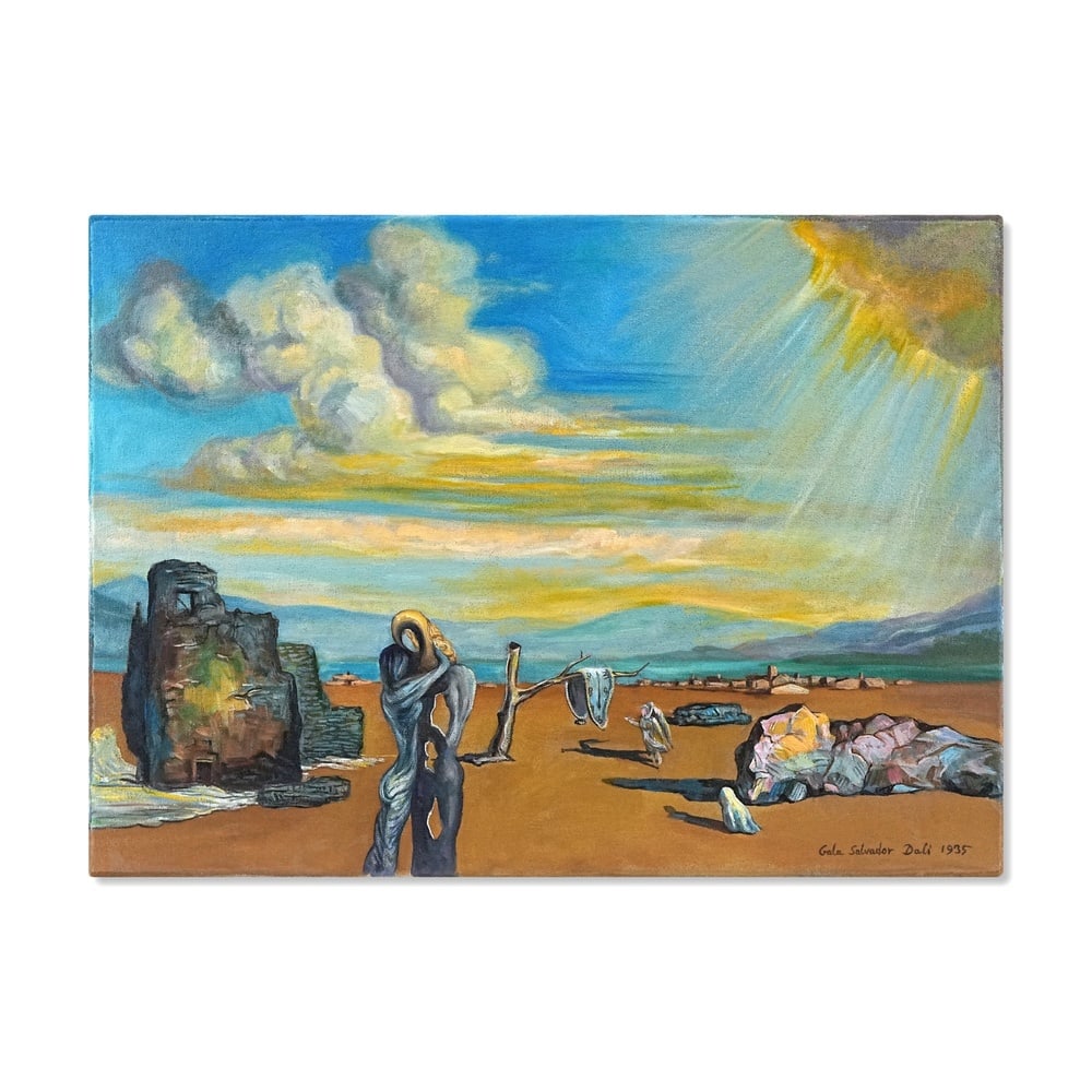 SALVADOR DALI (1904-1989), ATTRIBUTED TO, OIL ON CANVAS: Signed (lower right) Image Dimensions: 21 x 28 3/4 in (53.3 x 73 cm) This painting comes with COA. Salvador Dali is universally regarded as one of the greatest Surrealist painters of the twentieth cen