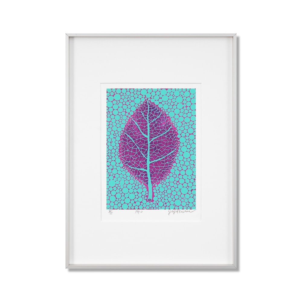 YAYOI KUSAMA (B.1929), SILKSCREEN PRINT: Signed (lower right) Image Dimensions: 9 7/8 x 7 1/8 in (25 x 18 cm) Framed Dimensions: 16 3/4 x 12 in (42.5 x 30.5 cm) Yayoi Kusama (b. 1929) stands as one of the most iconic and influential female a